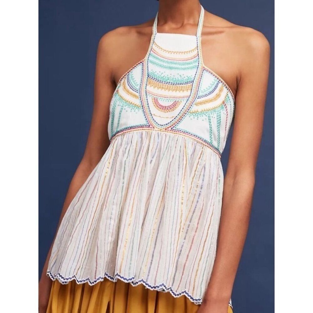 Anthropologie Floreat Itzel Halter Top Size 0